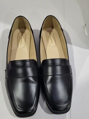 LIZ CLAIBORNE LC Jansey Womens Shoes Slip On BLACK Size 10 See Pictures